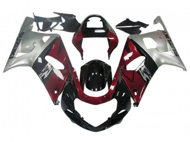 Comprar Carenado Moto Suzuki GSXR 600 / GSXR 750 2001-2003 - Plata Rojo Negro Brillante