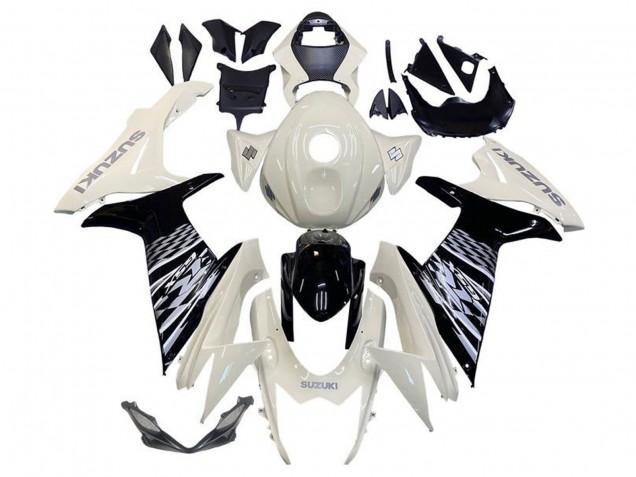 Comprar Carenado Moto Suzuki GSXR 600 / GSXR 750 2011-2024 - Blanco Negro Brillante