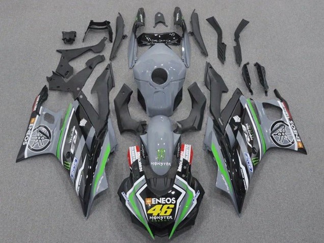 Comprar Carenados Moto Yamaha YZF R3/R25 2019-2021 - Gris Negro Verde Negro ENEOS Monstruo 46
