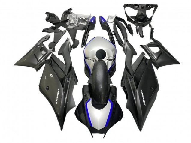 Comprar Carenados Moto Yamaha YZF R3/R25 2022-2024 - Plata Azul Negro FibraCarbono Estilo
