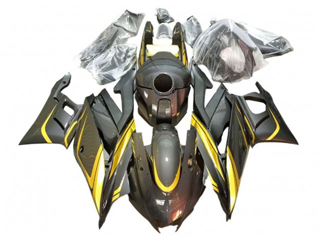 Comprar Carenados Moto Yamaha YZF R3/R25 2022-2024 - Oro Negro FibraCarbono Estilo