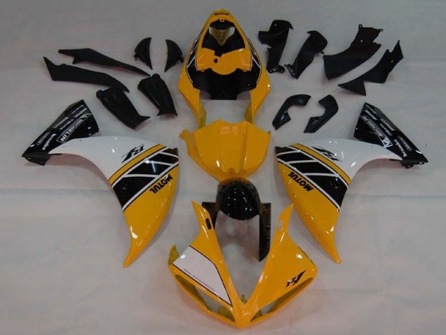 Comprar Carenado Moto Yamaha YZF 1000 R1 2009-2011 - Amarillo Blanco Negro Raya