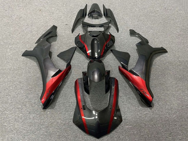 Comprar Carenados Moto Yamaha YZF 1000 R1 2020-2025 - Falso FibraCarbono Rojo