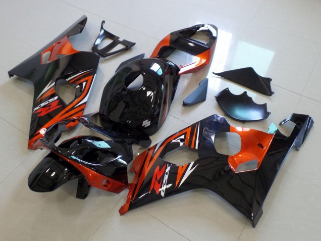 Comprar Carenados Moto Suzuki GSXR 600 / GSXR 750 2004-2005 - Negro Brillante Naranja