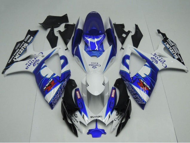 Comprar Carenados Moto Suzuki GSXR 600 / GSXR 750 2006-2007 - Blanco Azul Negro Corona Extra Motul