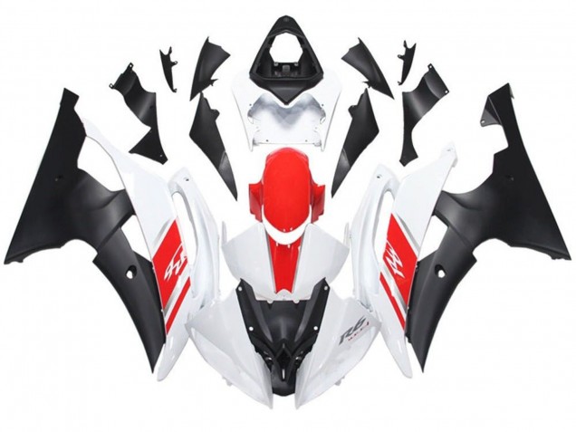 Comprar Carenado Moto Yamaha YZF R6 2008-2016 - Blanco Rojo Negro Mate