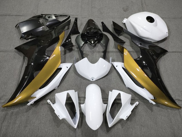 Comprar Carenados Moto Yamaha YZF R6 2008-2016 - Blanco Oro Negro Brillante