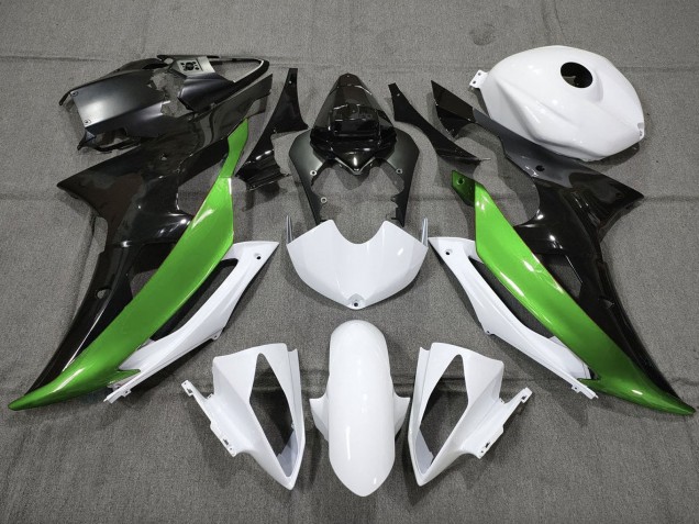 Comprar Carenados Moto Yamaha YZF R6 2008-2016 - Blanco Verde Negro Brillante
