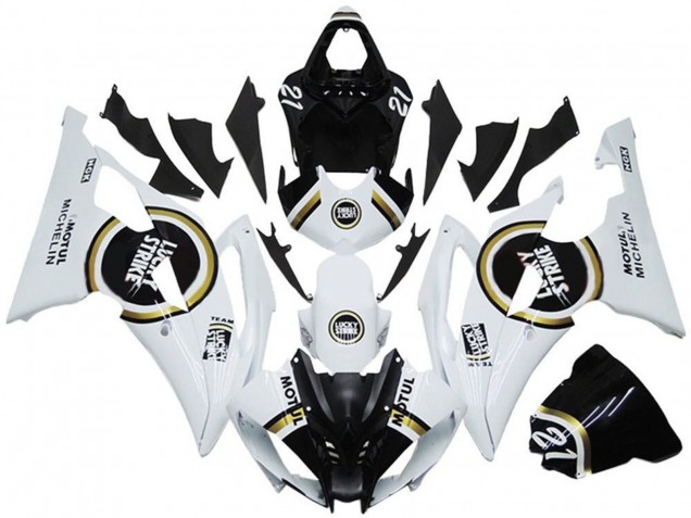 Comprar Carenados Moto Yamaha YZF R6 2008-2016 - Blanco Negro Lucky Strike