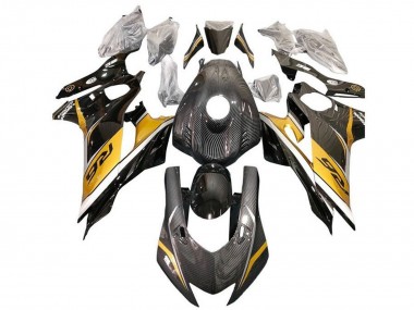 Comprar Carenados Moto Yamaha YZF R6 2017-2023 - Oro Blanco Negro Falso FibraCarbono
