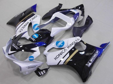 Comprar Carenados Moto Honda CBR600 F4i 2001-2003 - Blanco Azul Negro Brillante Konica Minolta