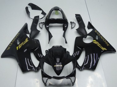 Comprar Carenados Moto Honda CBR600 F4i 2001-2003 - Negro Brillante Oro Calcomanías