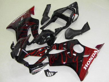 Comprar Carenados Moto Honda CBR600 F4i 2001-2003 - Negro Brillante Rojo Llama