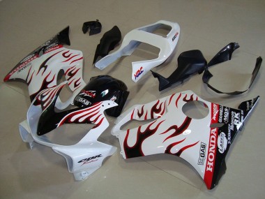 Comprar Carenados Moto Honda CBR600 F4i 2001-2003 - Blanco Rojo Negro Brillante Llama