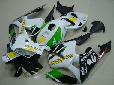 Comprar Carenados Moto Honda CBR600RR 2005-2006 - Blanco Verde Amarillo Negro Brillante Hannspree