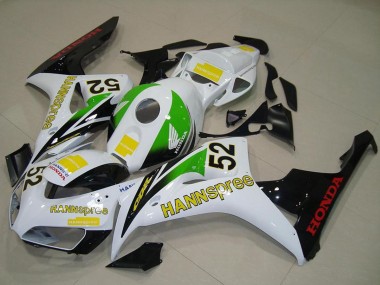 Comprar Carenados Moto Honda CBR1000RR 2006-2007 - Blanco Verde Amarillo Negro Brillante Hannspree 52