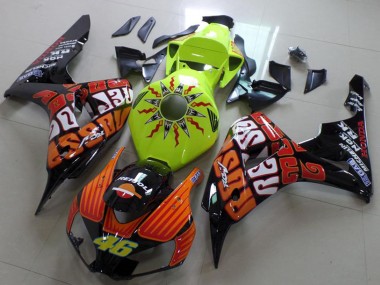 Comprar Carenado Moto Honda CBR1000RR 2006-2007 - Verde Naranja Negro Brillante Rossi 46