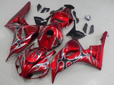 Comprar Carenados Moto Honda CBR1000RR 2006-2007 - Rojo Negro Plata Llama
