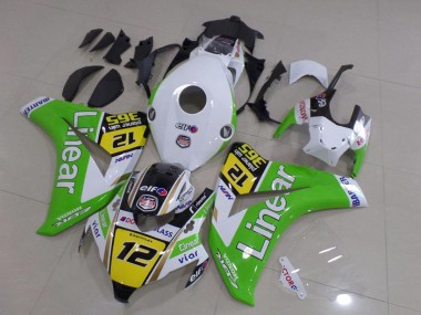 Comprar Carenados Moto Honda CBR1000RR 2008-2011 - Blanco Verde Amarillo Negro Brillante Líneaar 12