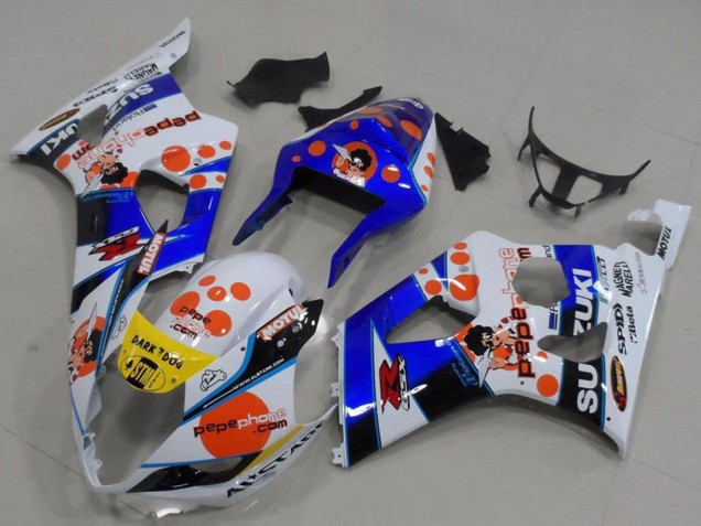 Comprar Carenados Moto Suzuki GSXR 1000 2003-2004 - Blanco Azul Rojo Amarillo Pepe Phone
