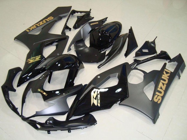 Comprar Carenados Moto Suzuki GSXR 1000 2005-2006 - Negro Brillante Negro Mate Oro Calcomanía