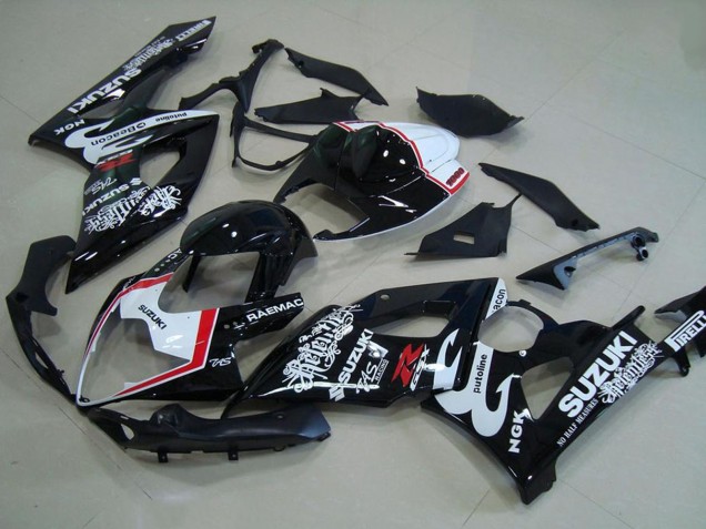 Comprar Carenados Moto Suzuki GSXR 1000 2005-2006 - Negro Brillante Blanco Rojo Relentless