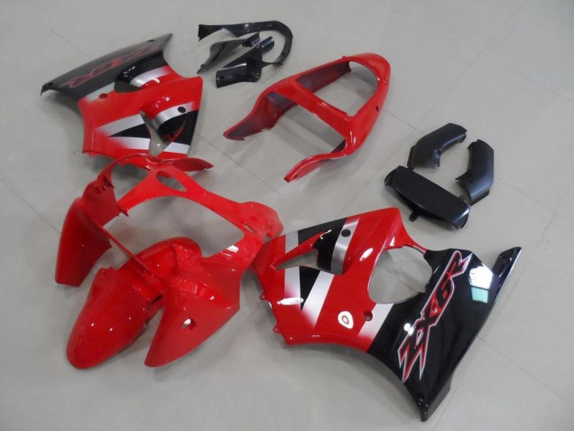 Comprar Carenados Moto Kawasaki ZX6R 2000-2002 - Rojo Plata Negro Brillante OEM Estilo