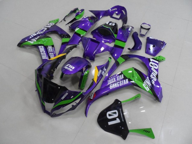 Comprar Carenados Moto Kawasaki ZX10R 2011-2015 - Púrpura Verde Negro Blanco Trick Star Gangstar EVA Racing 01