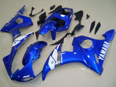 Comprar Carenados Moto Yamaha YZF R6 2003-2004 - Azul Blanco OEM Estilo