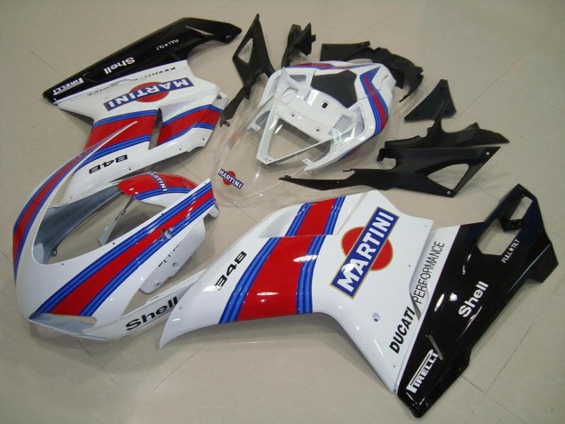 Comprar Carenados Moto Ducati 848 2007-2014 - Blanco Rojo Verde Negro Brillante Martini