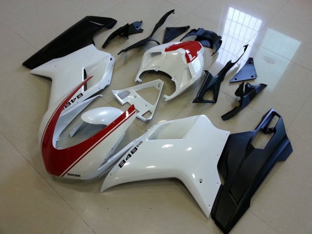 Comprar Carenados Moto Ducati 848 2007-2014 - Blanco Rojo Negro Mate