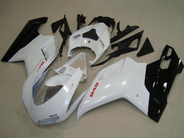 Comprar Carenados Moto Ducati 848 2007-2014 - Blanco Negro Brillante