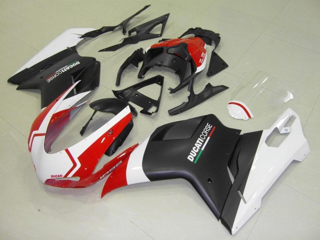Comprar Carenados Moto Ducati 1098 2007-2014 - Blanco Rojo Negro Mate Corse