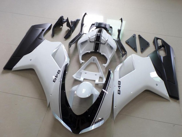 Comprar Carenado Moto Ducati 848 2007-2014 - Blanco Negro Mate