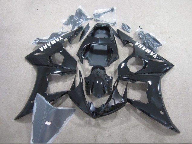 Comprar Carenado Moto Yamaha YZF R6 2003-2004 - Negro Brillante Blanco Calcomanías