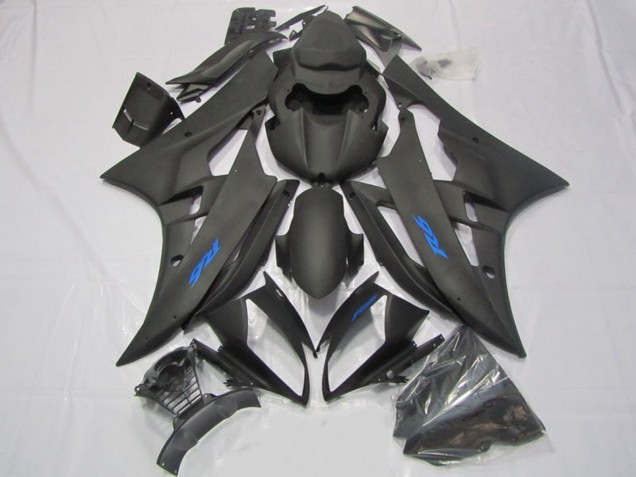 Comprar Carenados Moto Yamaha YZF R6 2006-2007 - Negro Mate Azul Calcomanías