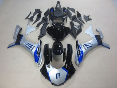 Comprar Carenados Moto Yamaha YZF R1 2015-2019 - Plata Azul Negro Brillante Monstruo