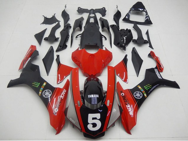 Comprar Carenados Moto Yamaha YZF R1 2015-2019 - Rojo Negro Verde Monstruo 5