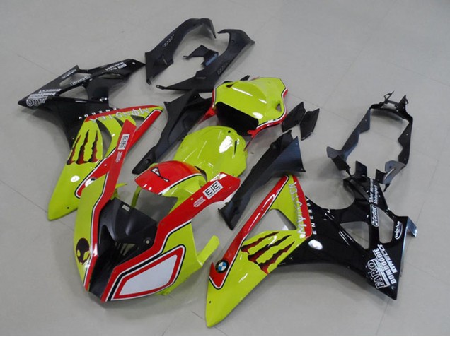 Comprar Carenados Moto BMW S1000RR 2009-2014 - Neon Amarillo Rojo Negro Brillante Monstruo