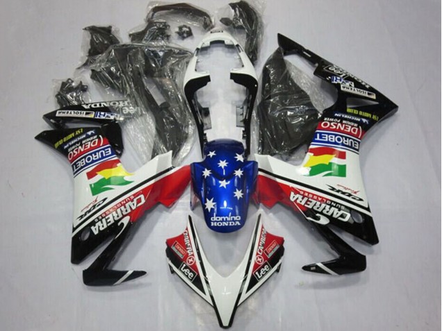 Comprar Carenados Moto Honda CBR500R 2013-2015 - Blanco Rojo Azul Negro Brillante Estrella Carrera Lee DENSO EuroBet