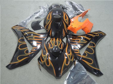 Comprar Carenados Moto Honda CBR1000RR 2008-2011 - Negro Brillante Naranja Llama