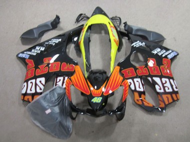 Comprar Carenados Moto Honda CBR600 F4i 2004-2007 - Amarillo Naranja Negro Brillante Rossi 46