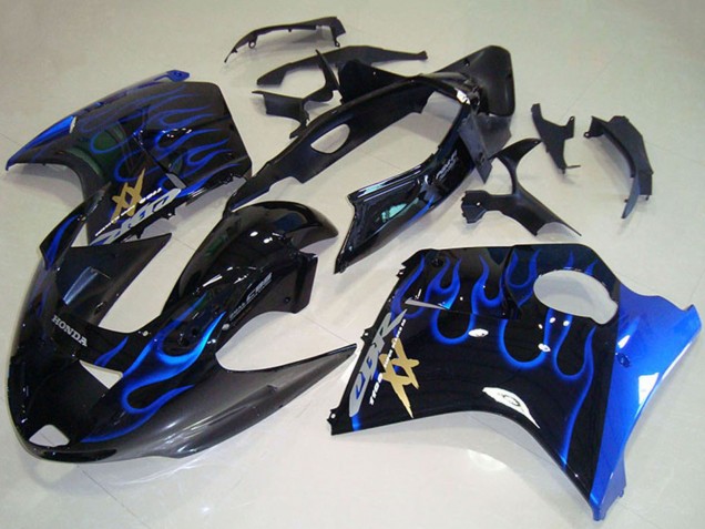 Comprar Carenados Moto ABS Honda CBR1100XX Blackbird 1996-2007 - Negro Brillante Azul Llama