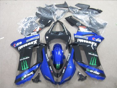 Comprar Carenados Moto Kawasaki ZX6R 2007-2008 - Negro Azul Verde Monstruo
