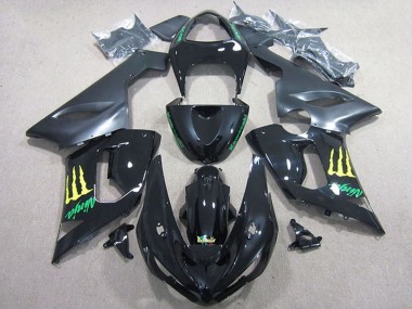 Comprar Carenado Moto Kawasaki ZX6R 2005-2006 - Negro Brillante Amarillo Monstruo