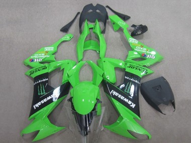 Comprar Carenados Moto Kawasaki ZX10R 2008-2010 - Verde Negro Monstruo Energy Elf Dunlop