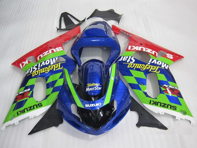 Comprar Carenados Moto Suzuki GSXR 600 2001-2003 - Azul Verde Rojo Telefonica MoviStar