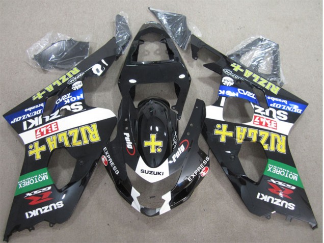 Comprar Carenados Moto Suzuki GSXR 600 2004-2005 - Negro Brillante Blanco Verde Amarillo Rizla