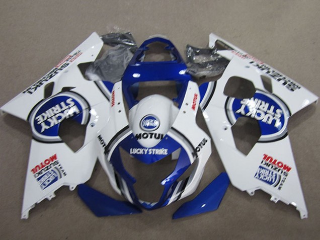 Comprar Carenados Moto Suzuki GSXR 600 2004-2005 - Blanco Azul Lucky Strike Motul