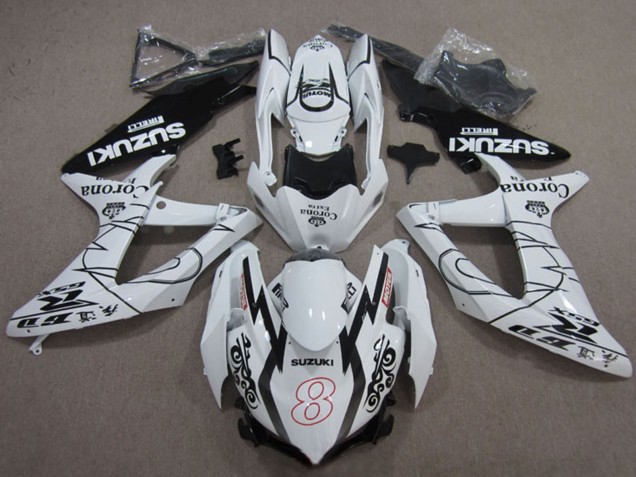Comprar Carenados Moto Suzuki GSXR 600 2008-2010 - Blanco Negro Corona Extra Motul 8